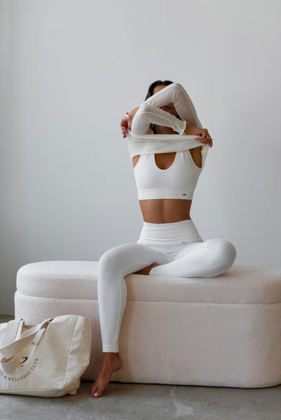 Active Tote fr Cream & Black-Accessories-Shop Leggings de Yoga Recyclé Durable Vêtements Femme En ligne Barcelona Believe Athletics Vêtements de Yoga Recyclé Durable