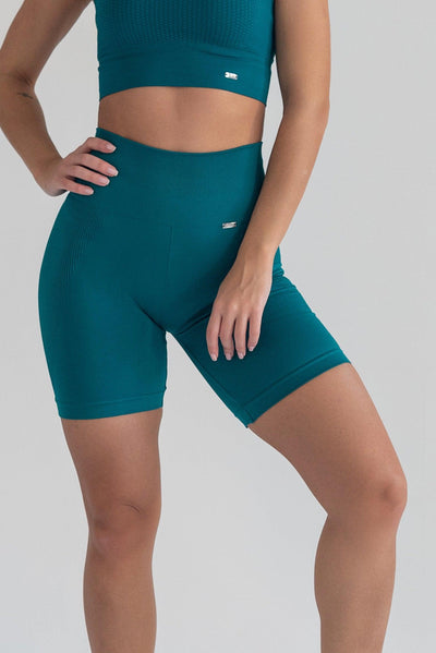 Bliss Biker Push-Up in Aqua Green-Bikers-Shop Sustainable Recycled Yoga Leggings Women's Clothing On-line Barcelona Believe Athletics Sustainable Recycled Yoga Clothes