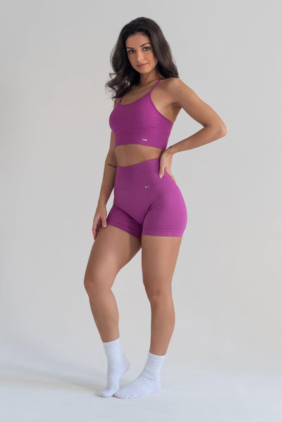 Bliss Short Push-Up en Orquidea-Shorts-Shop Sustainable Recycled Yoga Leggings Vêtements Femme en ligne Barcelona Believe Athletics Vêtements de Yoga Durable Recyclé