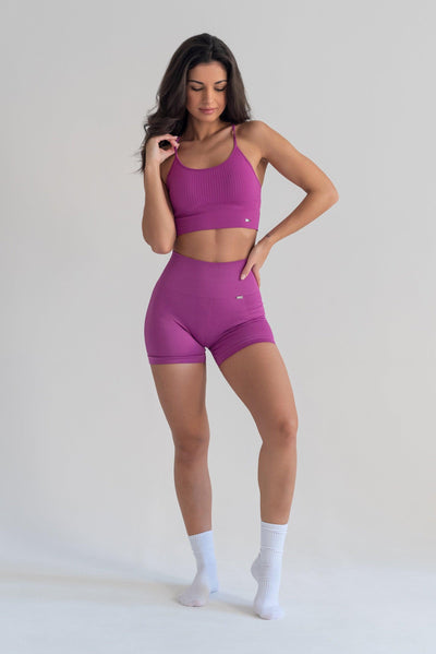 Bliss Short Push-Up en Orquidea-Shorts-Shop Sustainable Recycled Yoga Leggings Vêtements Femme en ligne Barcelona Believe Athletics Vêtements de Yoga Durable Recyclé