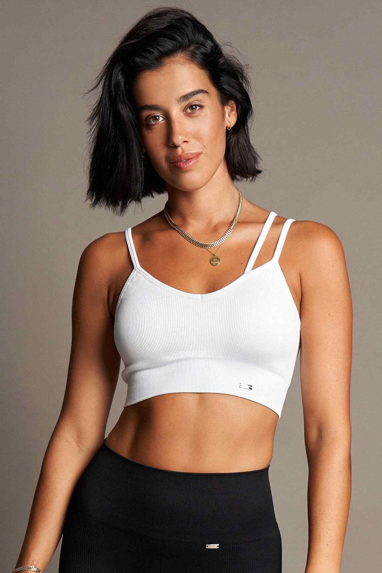 Blues Bra in White-Bras-Shop Clothing Sustainable Recycled Yoga Leggings Women's On-line Barcelona Believe Athletics Sustainable Recycled Yoga Clothes