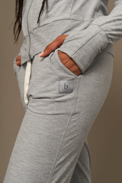 Easy Jacket in Grey Melange-Jackets-Store Clothing Sustainable Recycled Yoga Leggings Women On-line Barcelona Believe Athletics Sustainable Recycled Yoga Clothes