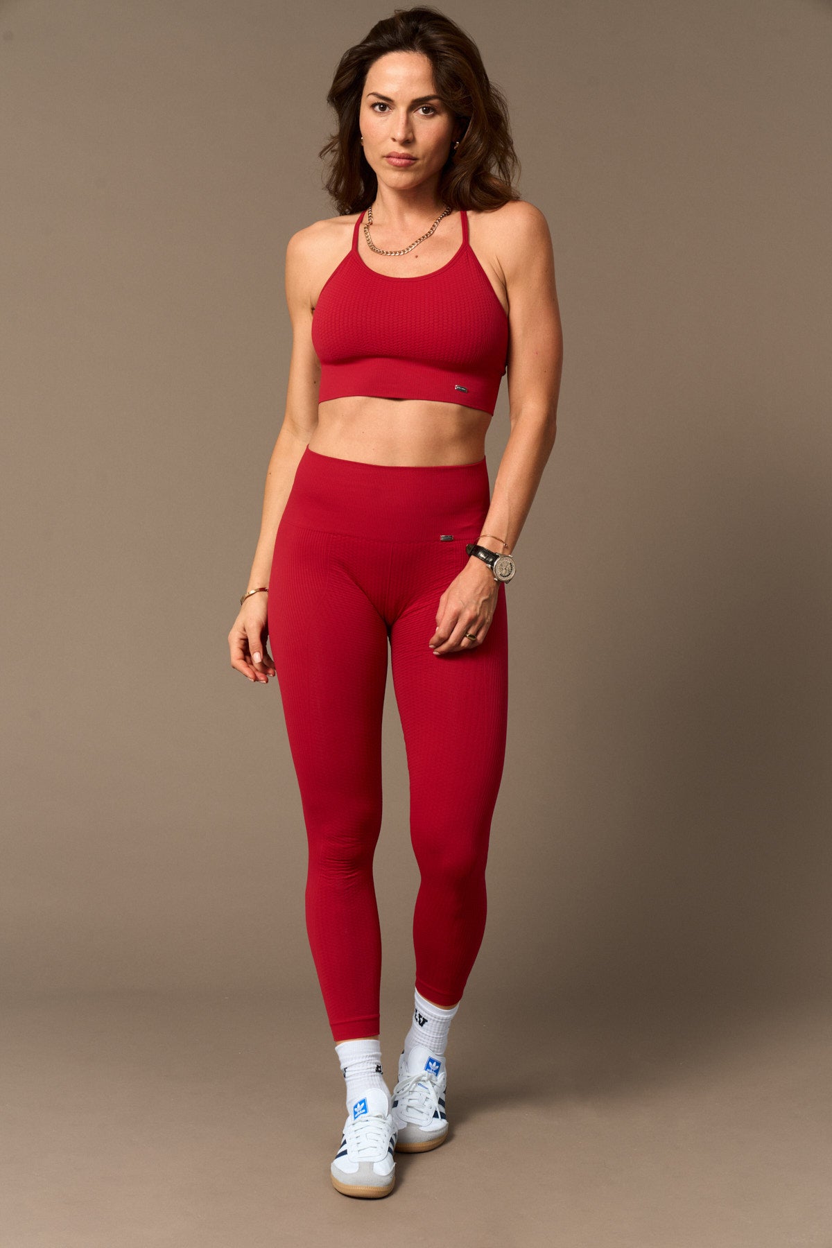 Flow Legging Red-Long Leggings-Store Clothing Sustainable Recycled Yoga Leggings Women On-line Barcelona Believe Athletics Sustainable Recycled Yoga Clothes