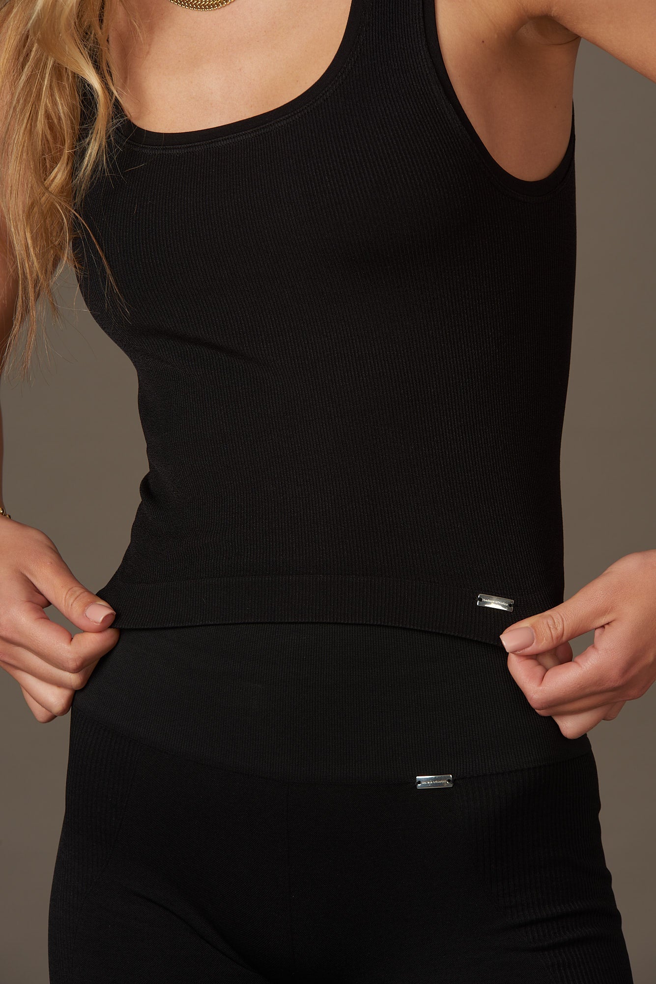 Gleam Top in Black-Tops-Shop Clothing Sustainable Recycled Yoga Leggings Women On-line Barcelona Believe Athletics Sustainable Recycled Yoga Clothes