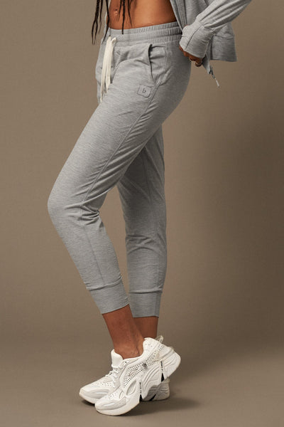 Lounge Jogger in Grey Melange-Joggers-Shop Sustainable Recycled Yoga Leggings Women's Clothing On-line Barcelona Believe Athletics Sustainable Recycled Yoga Clothes